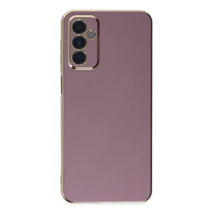 BUĞZ Samsung Galaxy M23 Kılıf Volet Silikon - Mor