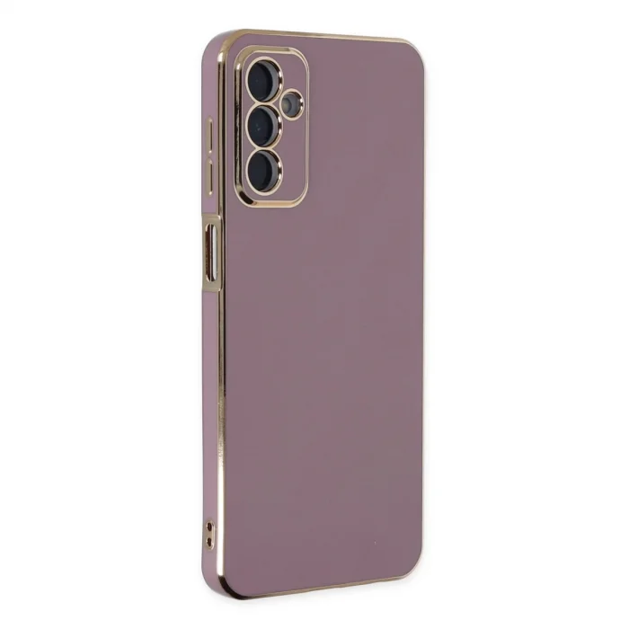 BUĞZ Samsung Galaxy M23 Kılıf Volet Silikon - Mor