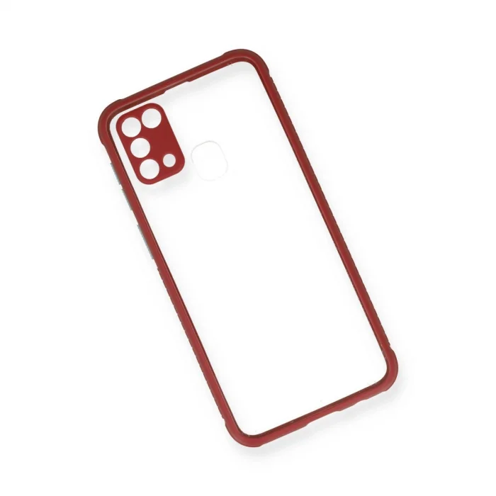 BUĞZ Samsung Galaxy M31 Kılıf Miami Şeffaf Silikon - Fuşya