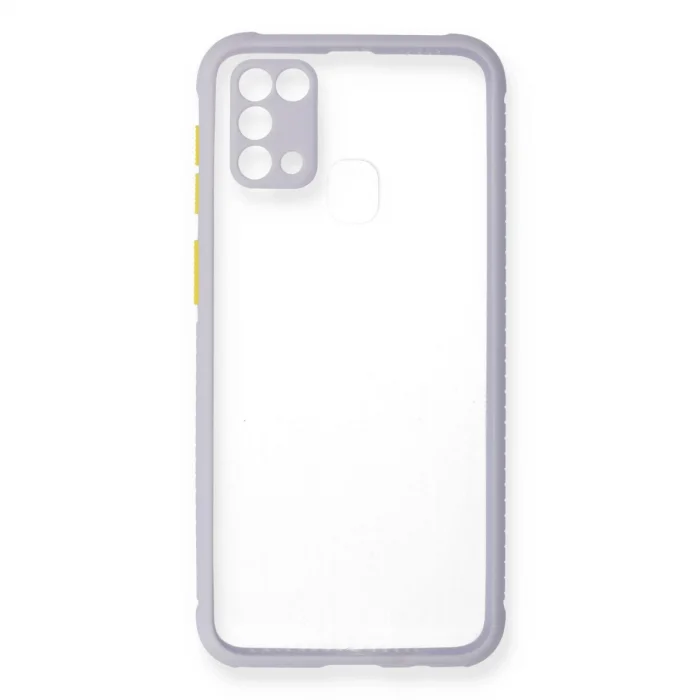 BUĞZ Samsung Galaxy M31 Kılıf Miami Şeffaf Silikon - Lila