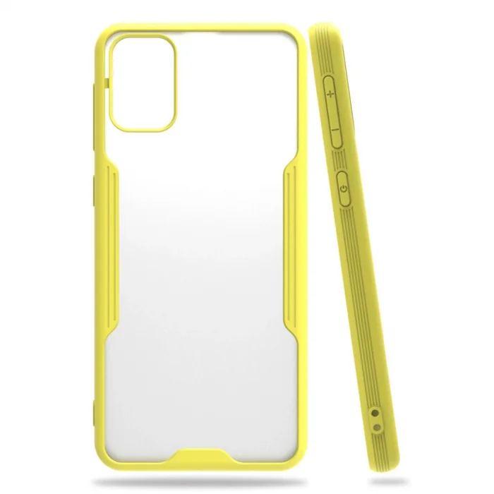 BUĞZ Samsung Galaxy M31 Kılıf Platin Silikon - Sarı