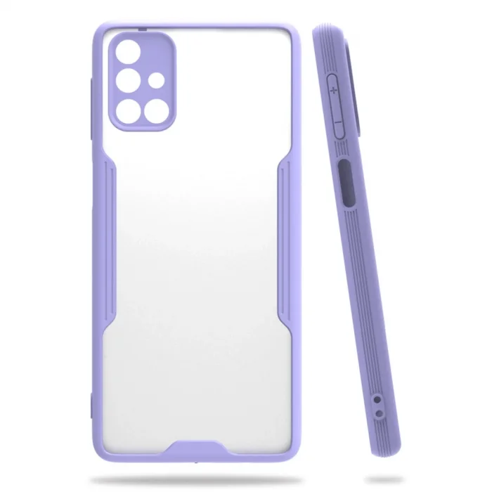 BUĞZ Samsung Galaxy M31s Kılıf Platin Silikon - Lila