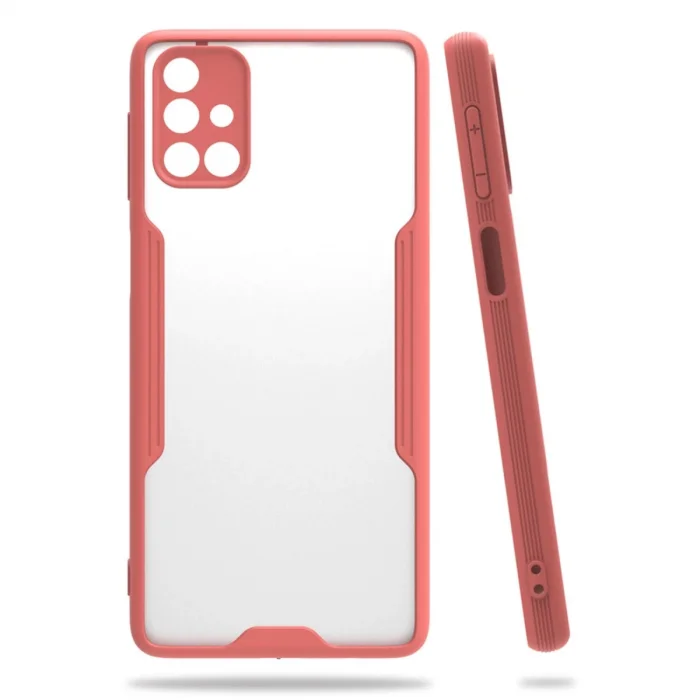 BUĞZ Samsung Galaxy M31s Kılıf Platin Silikon - Pembe