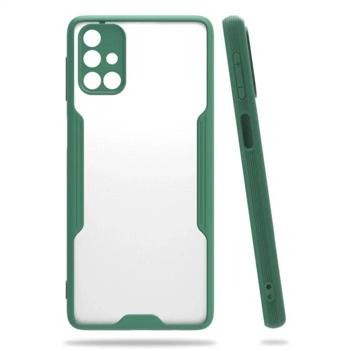 BUĞZ Samsung Galaxy M31s Kılıf Platin Silikon - Yeşil