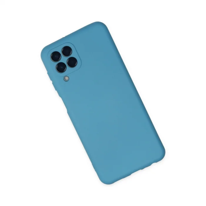 BUĞZ Samsung Galaxy M33 Kılıf Nano İçi Kadife Silikon - Mavi