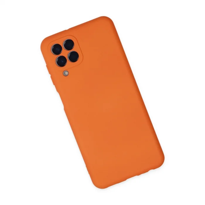 BUĞZ Samsung Galaxy M33 Kılıf Nano İçi Kadife Silikon - Turuncu