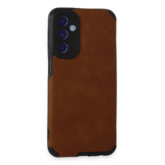 BUĞZ Samsung Galaxy M34 5g Kılıf Loop Deri Silikon - Kahverengi