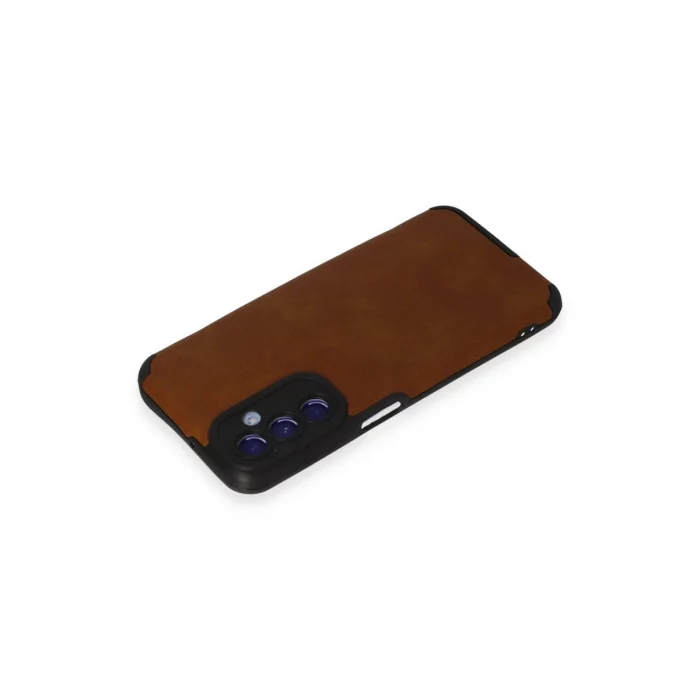 BUĞZ Samsung Galaxy M34 5g Kılıf Loop Deri Silikon - Kahverengi