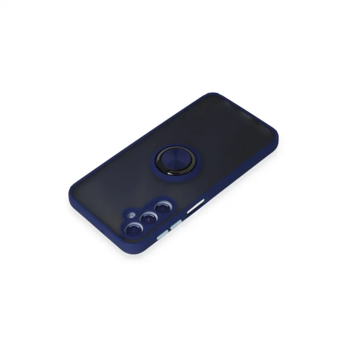 BUĞZ Samsung Galaxy M34 5g Kılıf Montreal Yüzüklü Silikon Kapak - Lacivert