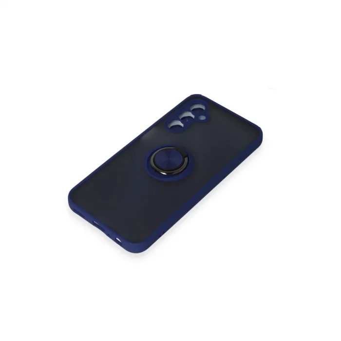 BUĞZ Samsung Galaxy M34 5g Kılıf Montreal Yüzüklü Silikon Kapak - Lacivert