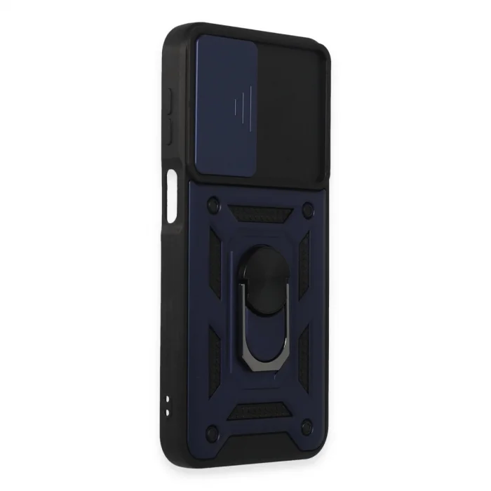 BUĞZ Samsung Galaxy M34 5g Kılıf Pars Lens Yüzüklü Silikon - Lacivert