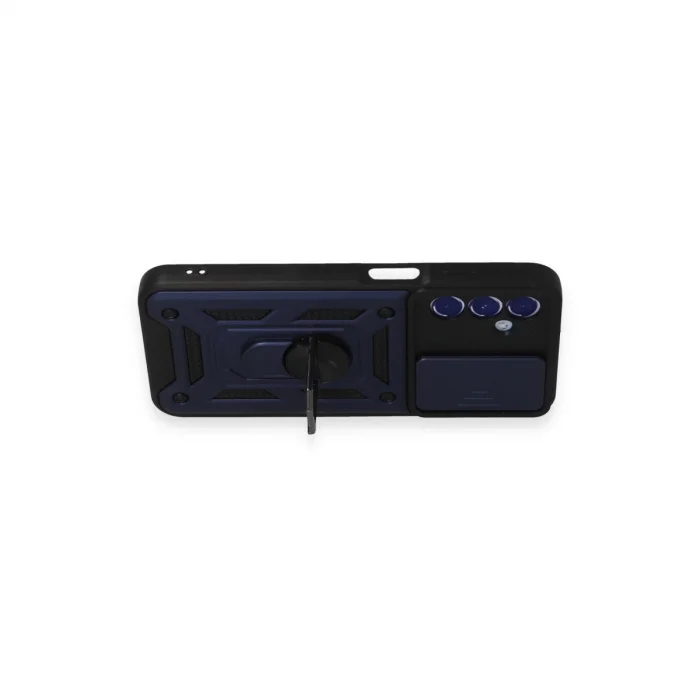 BUĞZ Samsung Galaxy M34 5g Kılıf Pars Lens Yüzüklü Silikon - Lacivert