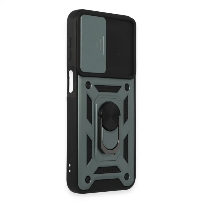 BUĞZ Samsung Galaxy M34 5g Kılıf Pars Lens Yüzüklü Silikon - Yeşil