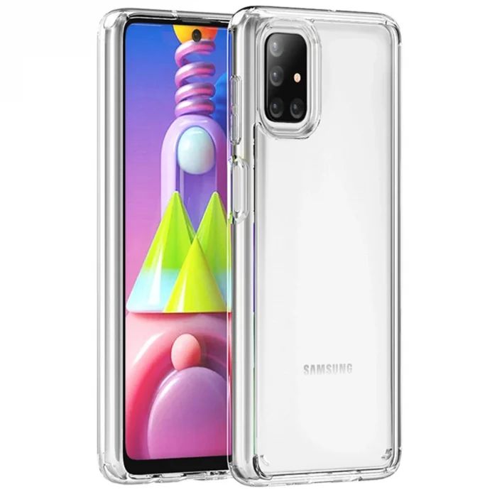 BUĞZ Samsung Galaxy M51 Kılıf Lüx Şeffaf Silikon