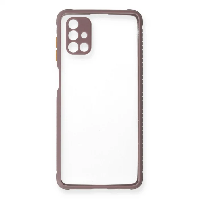 BUĞZ Samsung Galaxy M51 Kılıf Miami Şeffaf Silikon - Açık Mor