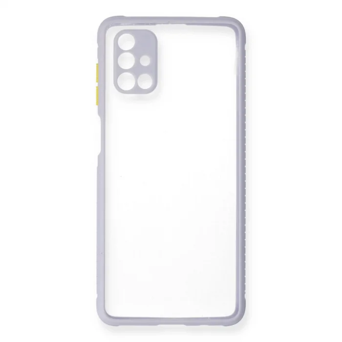 BUĞZ Samsung Galaxy M51 Kılıf Miami Şeffaf Silikon - Lila