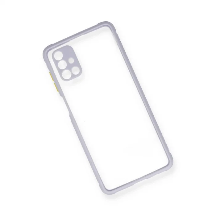 BUĞZ Samsung Galaxy M51 Kılıf Miami Şeffaf Silikon - Lila
