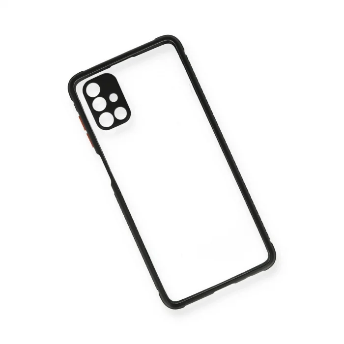 BUĞZ Samsung Galaxy M51 Kılıf Miami Şeffaf Silikon - Siyah