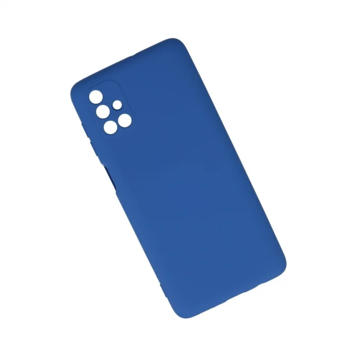 BUĞZ Samsung Galaxy M51 Kılıf Nano İçi Kadife Silikon - Mavi