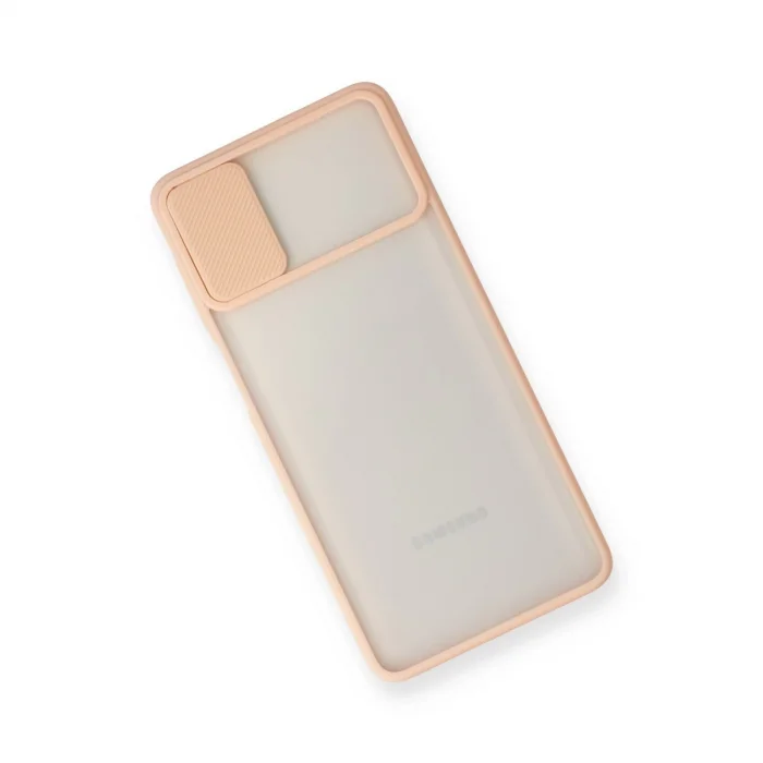 BUĞZ Samsung Galaxy M51 Kılıf Palm Buzlu Kamera Sürgülü Silikon - Pembe
