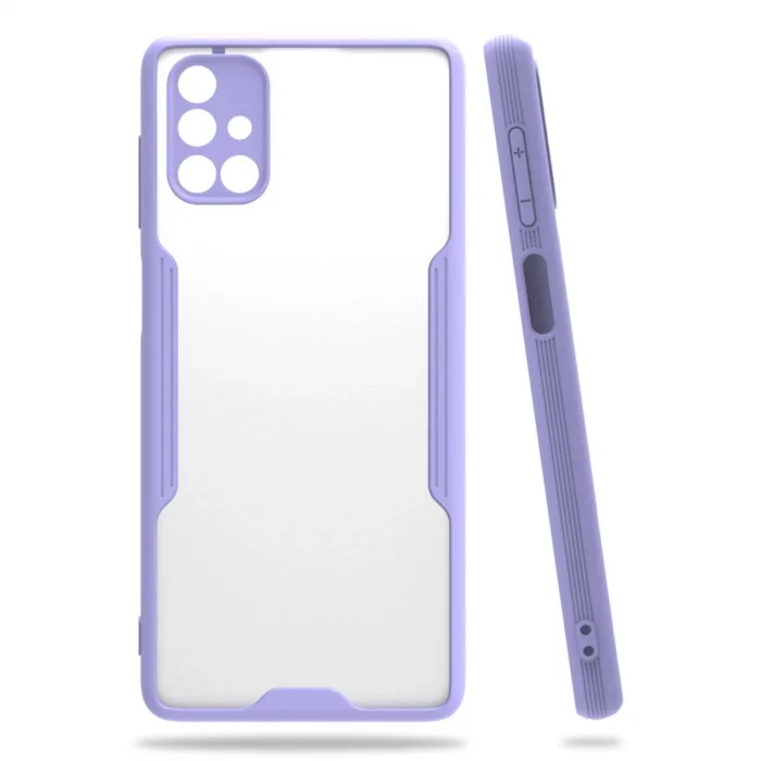 BUĞZ Samsung Galaxy M51 Kılıf Platin Silikon - Lila