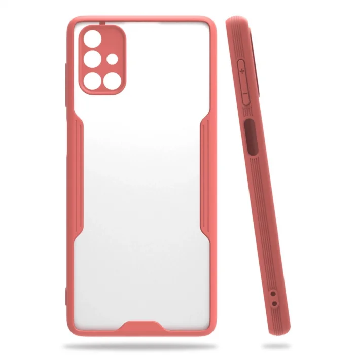 BUĞZ Samsung Galaxy M51 Kılıf Platin Silikon - Pembe