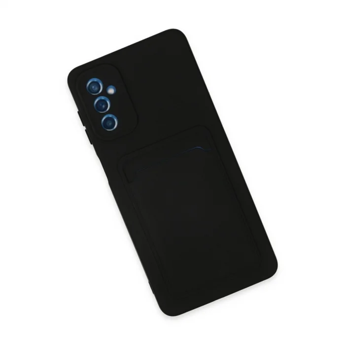 BUĞZ Samsung Galaxy M52 5g Kılıf Kelvin Kartvizitli Silikon - Siyah