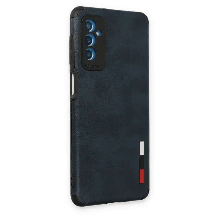 BUĞZ Samsung Galaxy M52 5g Kılıf Loop Deri Silikon - Lacivert