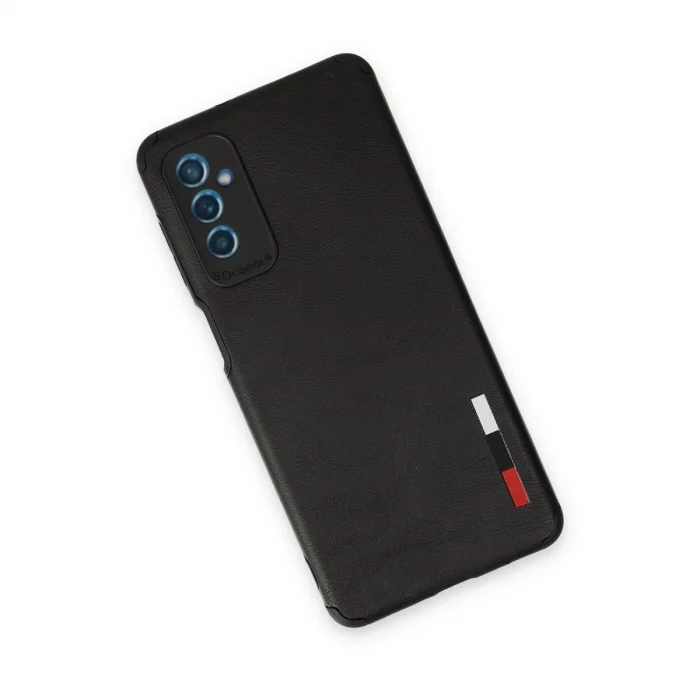 BUĞZ Samsung Galaxy M52 5g Kılıf Loop Deri Silikon - Siyah