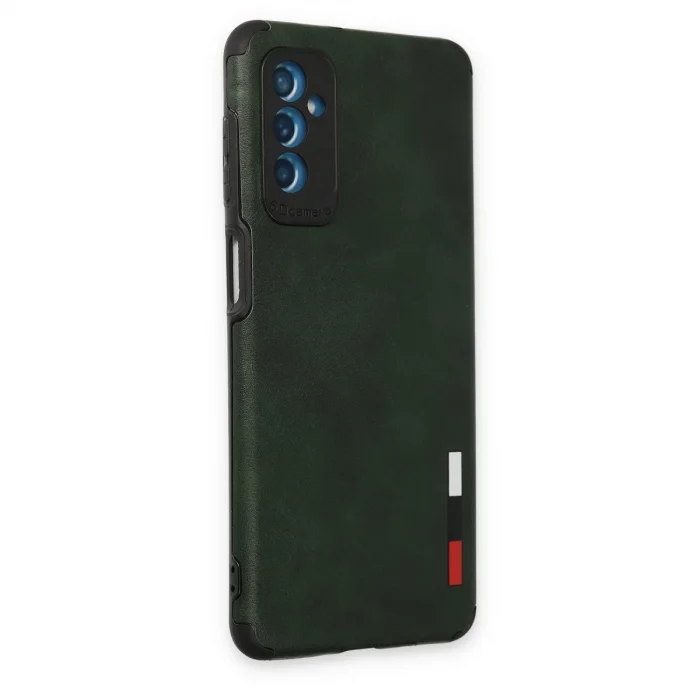 BUĞZ Samsung Galaxy M52 5g Kılıf Loop Deri Silikon - Yeşil