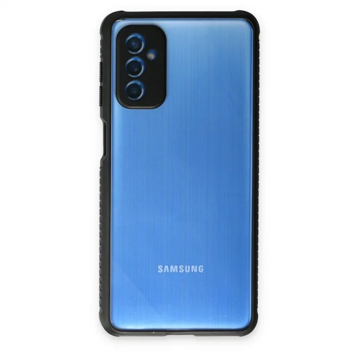BUĞZ Samsung Galaxy M52 5g Kılıf Miami Şeffaf Silikon - Siyah
