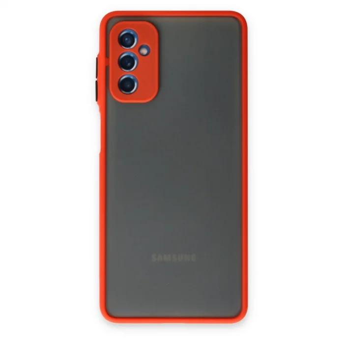 BUĞZ Samsung Galaxy M52 5g Kılıf Montreal Silikon Kapak - Kırmızı