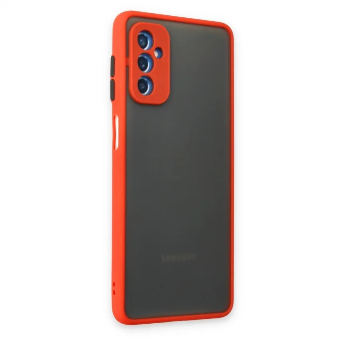 BUĞZ Samsung Galaxy M52 5g Kılıf Montreal Silikon Kapak - Kırmızı