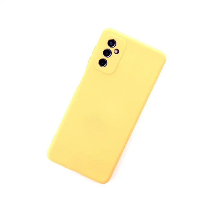 BUĞZ Samsung Galaxy M52 5g Kılıf Nano İçi Kadife Silikon - Sarı