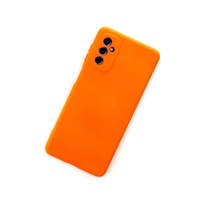 BUĞZ Samsung Galaxy M52 5g Kılıf Nano İçi Kadife Silikon - Turuncu
