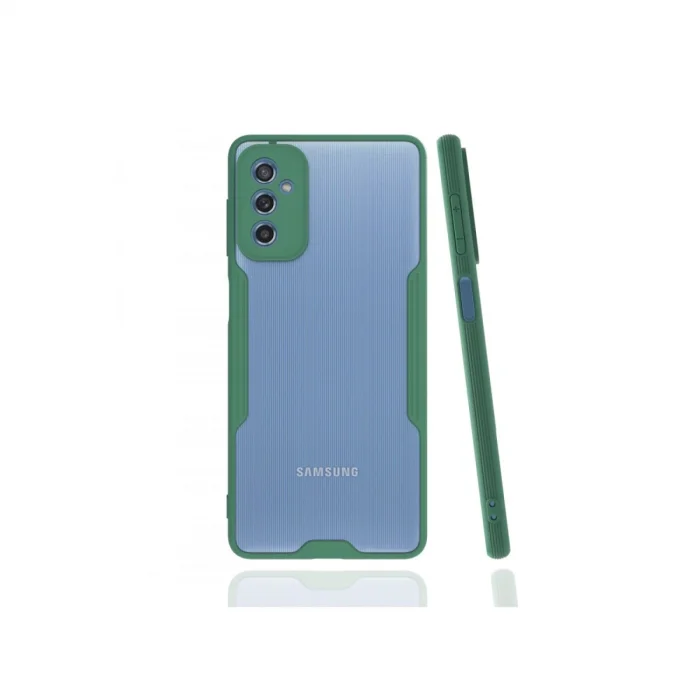 BUĞZ Samsung Galaxy M52 5g Kılıf Platin Silikon - Yeşil