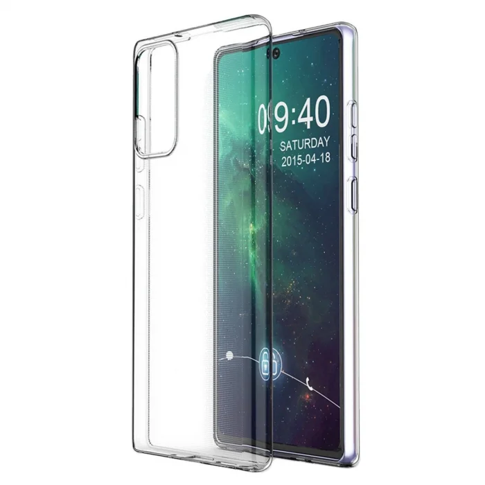 BUĞZ Samsung Galaxy Note 20 Kılıf Lüx Şeffaf Silikon
