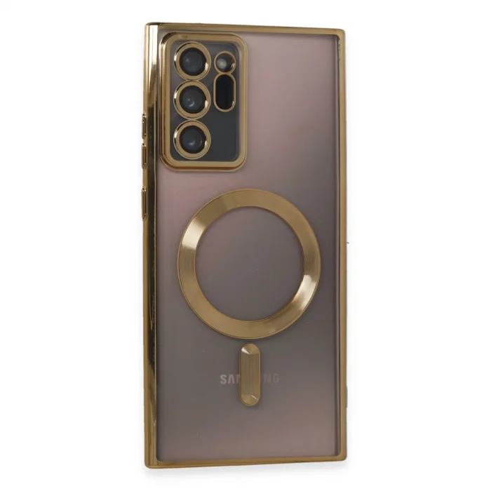 BUĞZ Samsung Galaxy Note 20 Ultra Kılıf Kross Magneticsafe Kapak - Gold