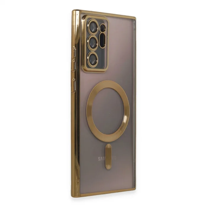 BUĞZ Samsung Galaxy Note 20 Ultra Kılıf Kross Magneticsafe Kapak - Gold