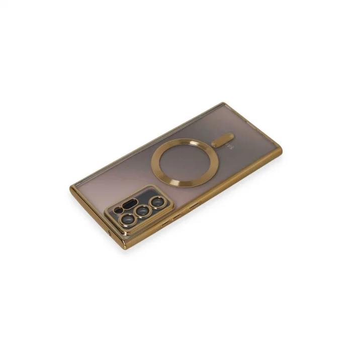 BUĞZ Samsung Galaxy Note 20 Ultra Kılıf Kross Magneticsafe Kapak - Gold