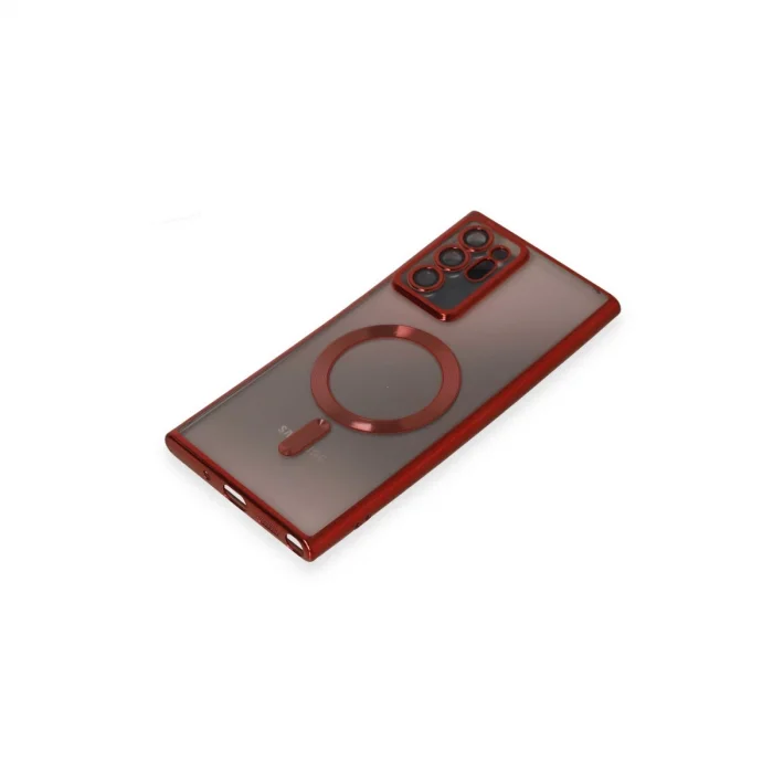 BUĞZ Samsung Galaxy Note 20 Ultra Kılıf Kross Magneticsafe Kapak - Kırmızı