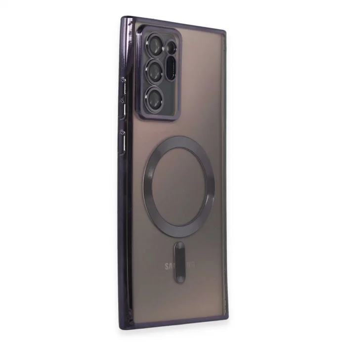 BUĞZ Samsung Galaxy Note 20 Ultra Kılıf Kross Magneticsafe Kapak - Mor