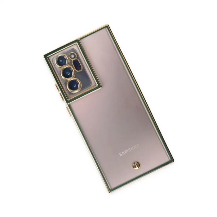 BUĞZ Samsung Galaxy Note 20 Ultra Kılıf Liva Lens Silikon - Yeşil