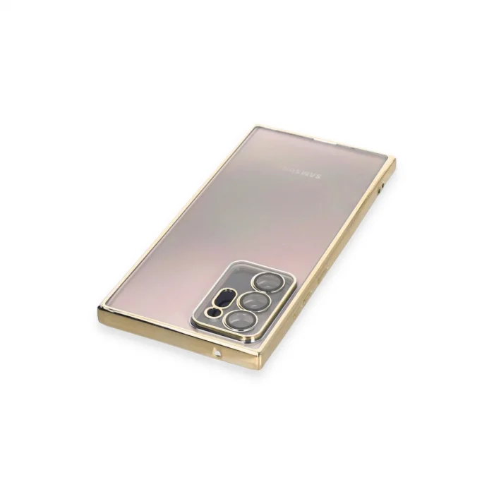BUĞZ Samsung Galaxy Note 20 Ultra Kılıf Razer Lensli Silikon - Gold