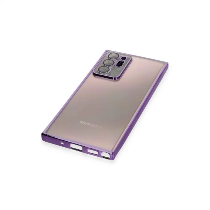 BUĞZ Samsung Galaxy Note 20 Ultra Kılıf Razer Lensli Silikon - Mor