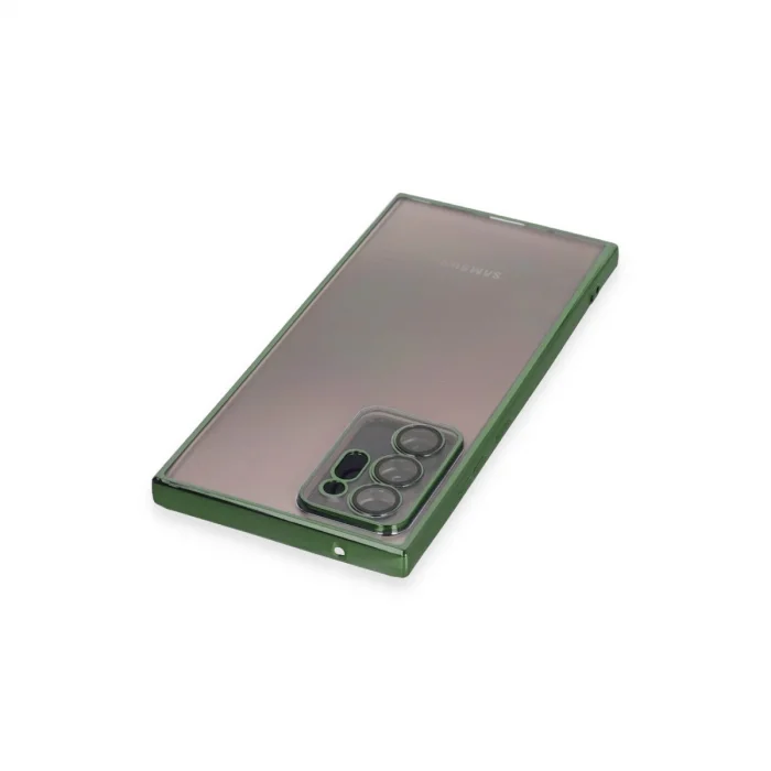 BUĞZ Samsung Galaxy Note 20 Ultra Kılıf Razer Lensli Silikon - Yeşil