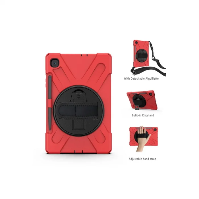 BUĞZ Samsung Galaxy P610 Tab S6 Lite 10.4 Kılıf Amazing Tablet Kapak - Kırmızı