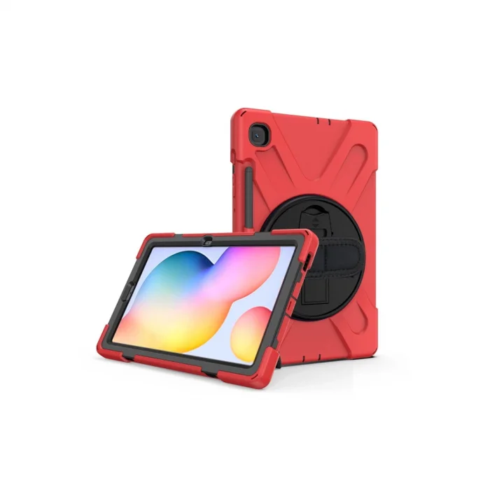 BUĞZ Samsung Galaxy P610 Tab S6 Lite 10.4 Kılıf Amazing Tablet Kapak - Kırmızı