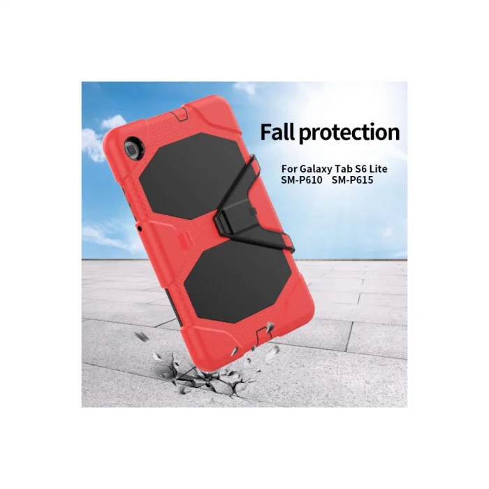 BUĞZ Samsung Galaxy P610 Tab S6 Lite 10.4 Kılıf Griffin Tablet Kapak - Kırmızı