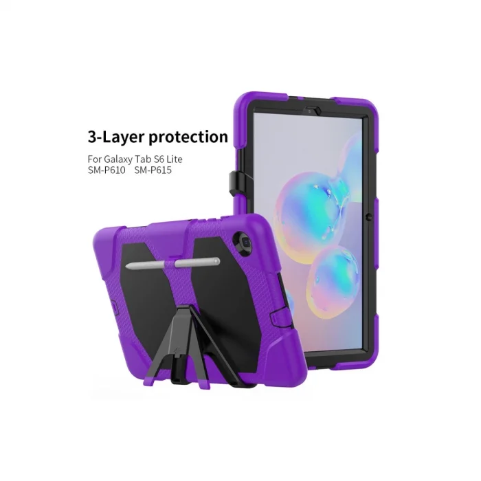 BUĞZ Samsung Galaxy P610 Tab S6 Lite 10.4 Kılıf Griffin Tablet Kapak - Mor